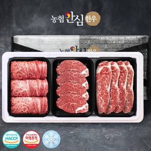 농협안심한우 금빛6호 한우등심/안심/채끝 선물세트 1.1kg(냉장/1등급)