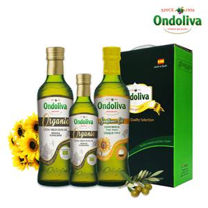 [온돌리바] 유기농 엑스트라버진 올리브유 250ml 1P, 해바라기유 500ml 1P, 유기농 엑스트라버진 올리브유 500ml 1p 세트