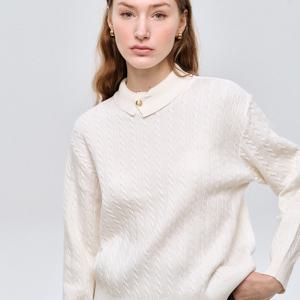 [최초가318,000원]듀크 케이블 니트 풀오버_ Duke Cable Knit_Cream