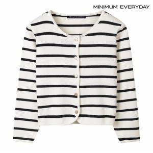정상가:59,000원 ㅣ [미니멈 에브리데이]스트라이프 버튼업 니트 가디건 (EB3CK030D)