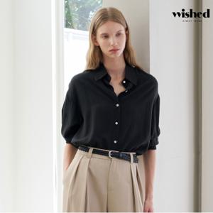 정상가:59000원 ㅣ 베이직 심플 카라넥 긴팔 셔츠 (WICCBL011)