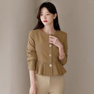 (~XXL까지) 멘티엘 플리츠 페플럼 블라우스 가을 하객룩 오피스룩 모임룩 격식룩 빅사이즈