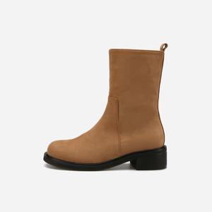 [★박보영 착용] 라운드 토 스웨이드 미들부츠 412246003 4.5cm