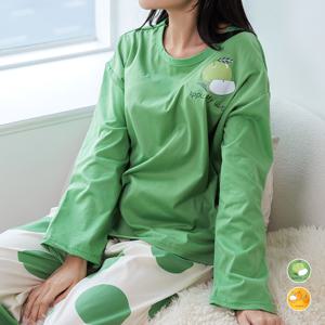 후르츠 브라캡 내장 긴팔 수면 잠옷세트