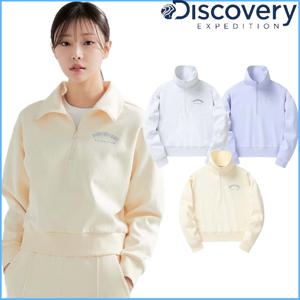 디스커버리 24SS [택가89,000] 여성 크롭 트레이닝 반집업 맨투맨 DWTR43041 CJDTT
