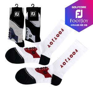 [아쿠시넷재팬]FOOTJOY  슈디자인 크루 장목 양말(FSK24DCM1)-1족