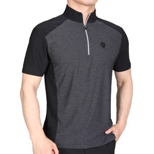 승부사 남성 배색 등산 아웃도어 반팔 집업 티셔츠(SI31LT032M)