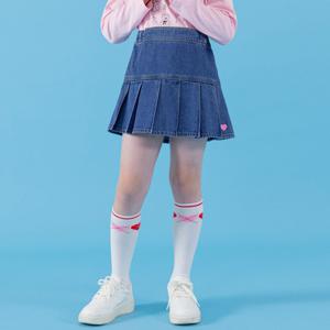 그리퍼 데님  플리츠 스커트 JXFSK09