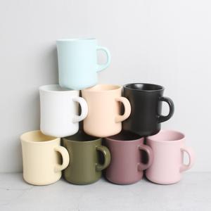 무광 매트 파스텔 튤립 머그컵 대  340ml