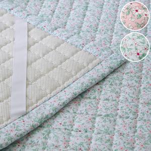 에리카 잔꽃 밴딩 침대패드겸카페트 Q퀸