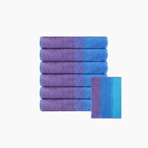 6P 코튼캔디 컬렉션 솜사탕 블루 수피마 수건 230g