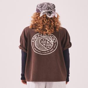 275g Heavy Cotton Circle Hearttrack Pigment T Shirt_Brown