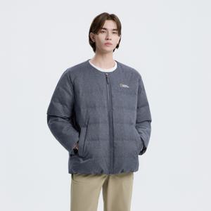N254UDW021 헤론 U넥 경량 구스다운 데님 다운 INDIGO