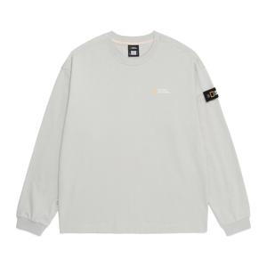N253UTS901 세미오버핏 롱 슬리브 티셔츠 LIGHT KHAKI