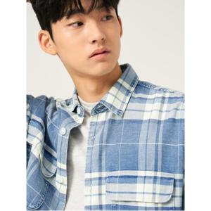 인디고 체크 아우터형 셔츠  블루 (BC5764C78P)