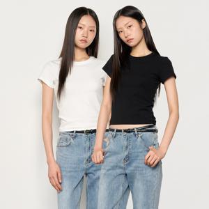 슬림 크루넥 반팔티 [2COL] / WBE2L01512