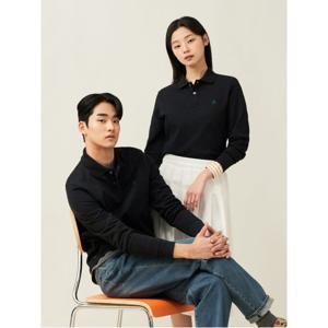 [Essential] 남녀공용 수피마코튼 피케 티셔츠 - 블랙 (BC5141E015)