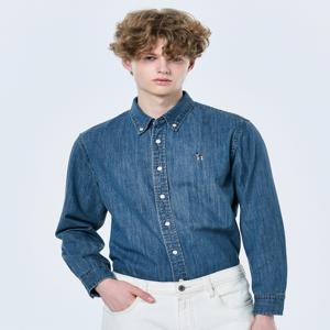 남성 HZSH5A209B2 [아이코닉] 블루 데님 워싱 셔츠