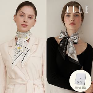 [최초가 59,000원]ELLE/칼린 실크100 간절기 코디 추천 롱 스카프 택1 (+케이스)