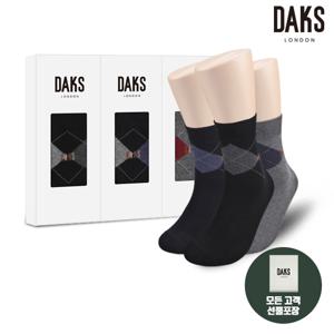 양말 신사 3족 선물세트 면스판단목 아가일 19361
