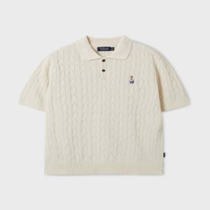 [롯데백화점]남녀공용 Steve Collar Cable Short Sleeve Sweater WHKAF2412U