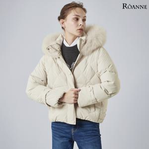 [최초가 399,000원][로안] 폭스 퀼팅 하프 코트