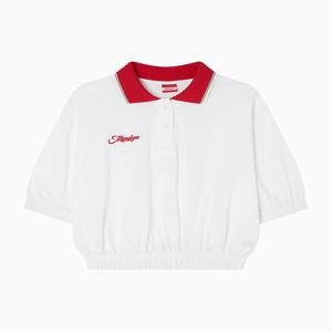 PK Crop Banding T Shirt_White