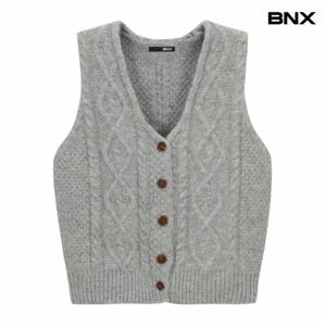 정상가:59,000원 ㅣ V넥 케이블 울 심플 니트 베스트 (BX3VT001L0)