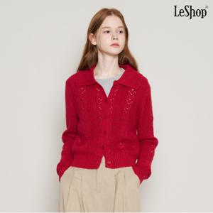 정상가:69,000원 ㅣ 카라 펀칭 버튼 긴팔 가디건 (DP3CK009A)