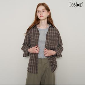 정상가:69,000원 ㅣ 데일리 체크 패턴 긴팔 셔츠 (DP3BA053A)