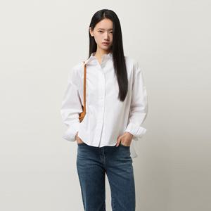 [본사] [Online Exclusive] 원턱 소매 기본핏 셔츠_SAWSE5541WH
