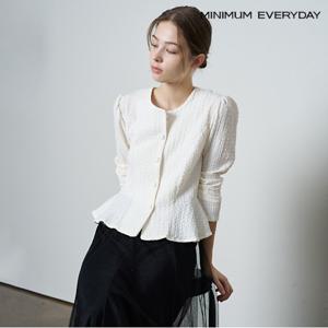 정상가:59000원 ㅣ [미니멈 에브리데이]페미닌 프릴 라인 긴팔 블라우스 (EB3BA046D)