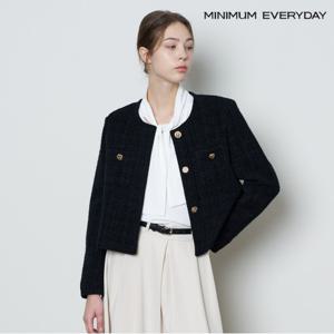 정상가:119000원 ㅣ [미니멈 에브리데이]금장 버튼 투포켓 트위드 자켓 (EB3JK010D)
