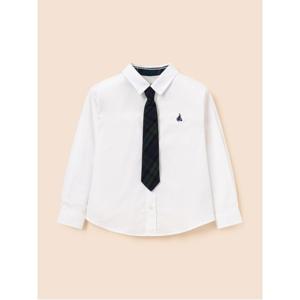 [10%OFF][Essential] 옥스포드 셔츠 & 넥타이 세트 - 화이트