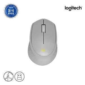 코리아  M331 무소음 무선마우스 그레이
