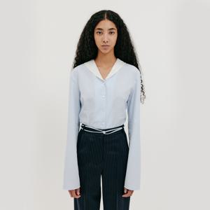 Sailor Collar Shirt - Sky Blue