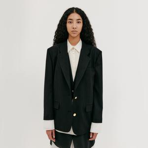 Single-Breasted Blazer - Black