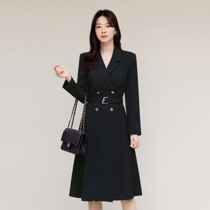 (~XXL까지) 다노 테일러드 카라 투웨이 벨트 원피스 봄 가을 오피스룩 하객룩 모임룩 미시룩 빅사이즈