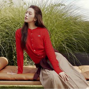 여성 케이블 크루넥 가디건 AF092E-55N 240