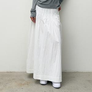 STITCHED TRAPEZE SKIRT (white)