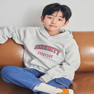 MKE1TH1201 남아 테리 자수 레터링 후드티