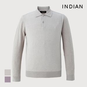 INDIAN  솔리드 폴로 에리 니트_MITBLYF8231