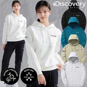디스커버리 가격인하 남성/여성 공용 오버핏 와펜 후드티셔츠 DXHD35041