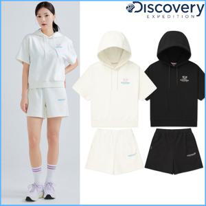 디스커버리 여성 우먼 후드반바지 트레이닝세트 DWTR95043,DWTB93043