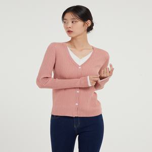 LAP 배색두겹니트가디건AN3KG862