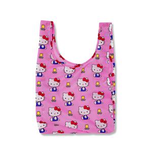 백] 휴대용 장바구니 접이식 시장가방 Hello Kitty Pink