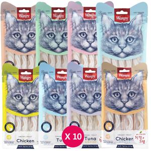 완피 크리미 퓨레 14g x 50P 5가지맛혼합 고양이츄르