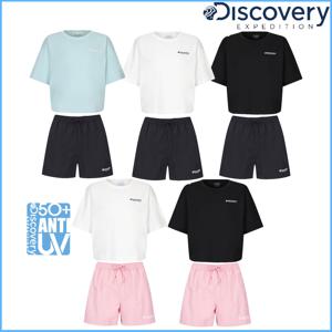 디스커버리 여성 오버핏 크롭 워터반팔 래쉬가드세트 DWSW72043,DWSB72043