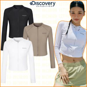 디스커버리 25S 비치웨어 프레시벤트 풀집업 세미크롭 래쉬가드 DWSW94053-ICSW