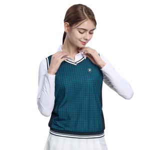 레이어드 여성 데일리 일상 웨어 옷 상의 쿨 브이넥 골프 조끼(W5SV11)